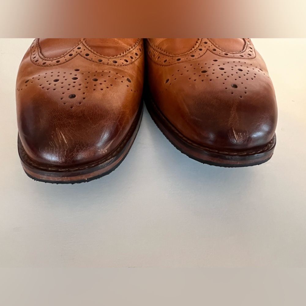 3DM Lifestyle Men's Leather Wingtip Brogue Boot Tan, size 12 - Picture 8 of 13